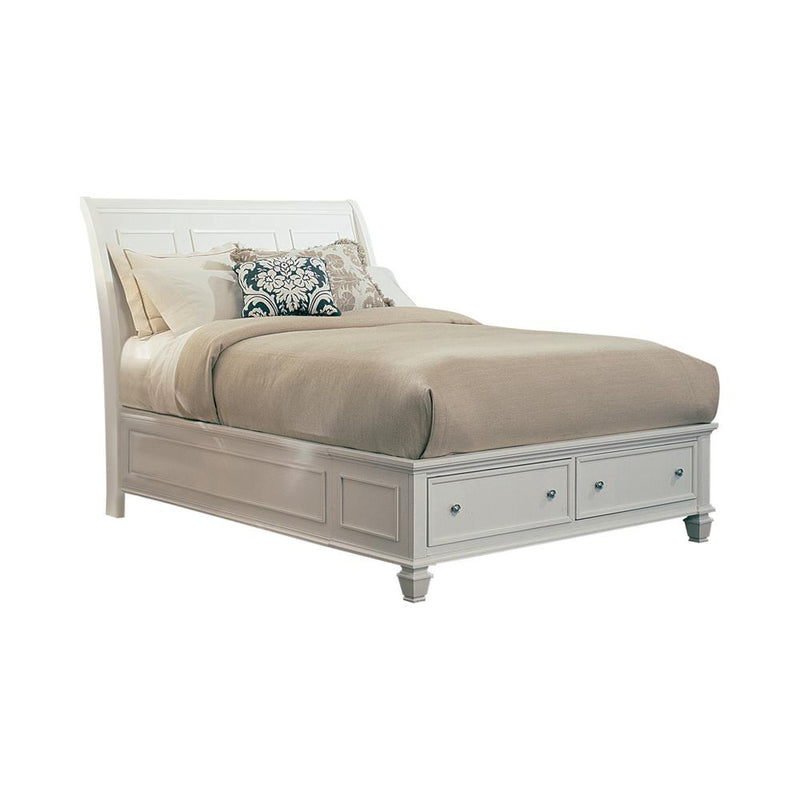 Sandy Beach White Eastern King Storage Bed - Urban Living Furniture (Los Angeles, CA)