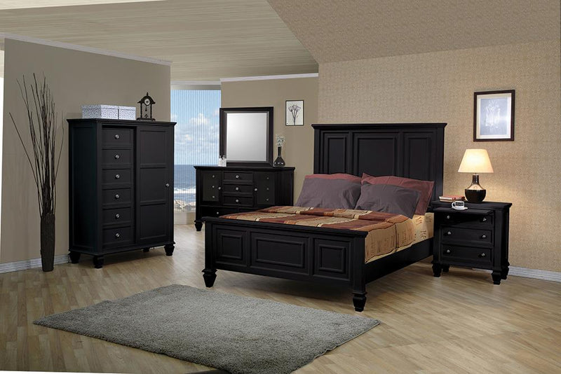 Sandy Beach Black King Four-Piece Bedroom Set - Urban Living Furniture (Los Angeles, CA)