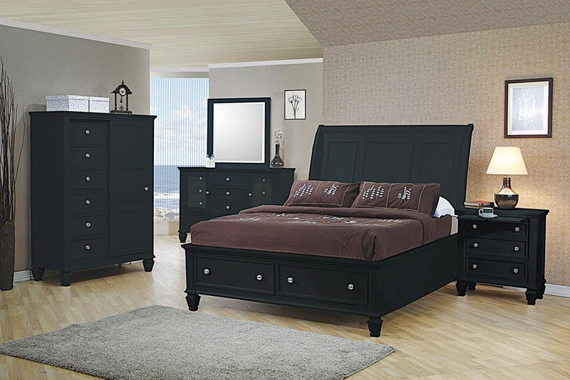 Sandy Beach Black Door Dresser With Concealed Storage - Urban Living Furniture (Los Angeles, CA)