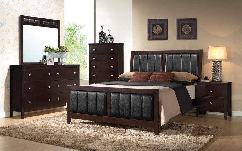 Carlton Transitional Cappuccino Eastern King Bed - Urban Living Furniture (Los Angeles, CA)