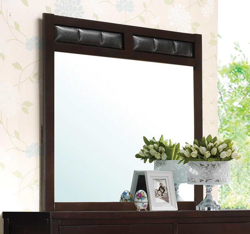 Carlton Black Upholstered Dresser Mirror image