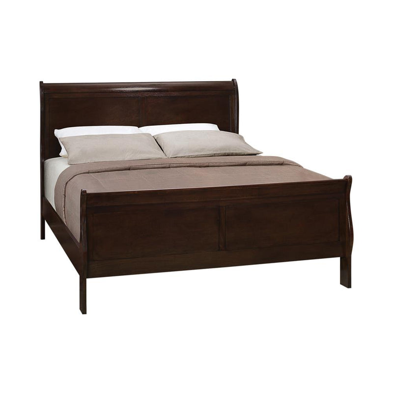 Louis Philippe Cappuccino Full Sleigh Bed - Urban Living Furniture (Los Angeles, CA)