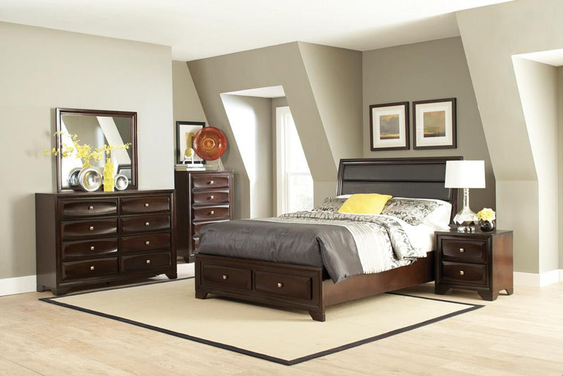 Jaxson Transitional Cappuccino Eastern King Bed - Urban Living Furniture (Los Angeles, CA)