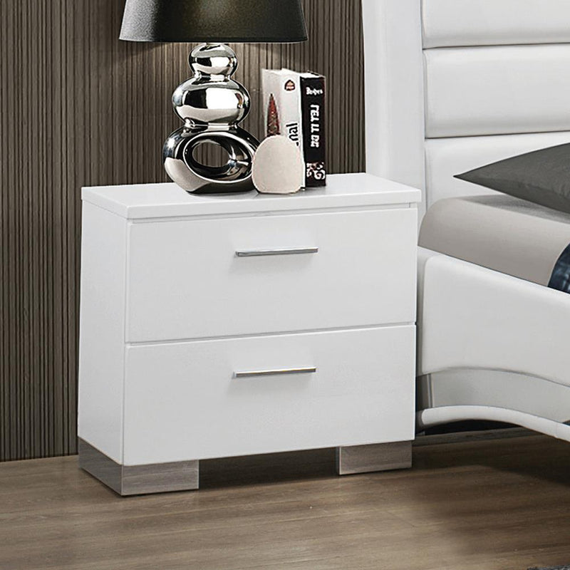 Felicity Contemporary Two-Drawer Nightstand - Urban Living Furniture (Los Angeles, CA)