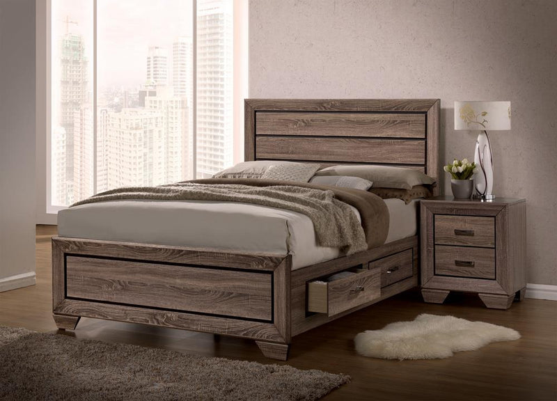 Kauffman Transitional Washed Taupe Eastern King Bed - Urban Living Furniture (Los Angeles, CA)