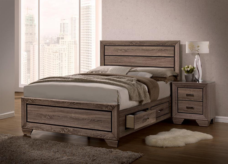 Kauffman Transitional Washed Taupe California King Bed - Urban Living Furniture (Los Angeles, CA)