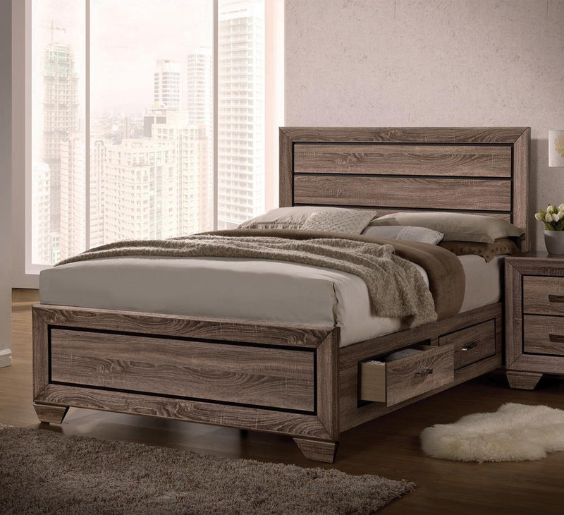 Kauffman Transitional Washed Taupe California King Bed - Urban Living Furniture (Los Angeles, CA)