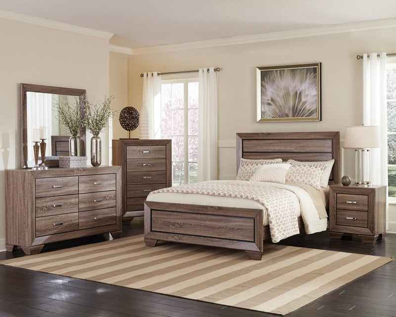 Kauffman Transitional Washed Taupe Eastern King Bed - Urban Living Furniture (Los Angeles, CA)