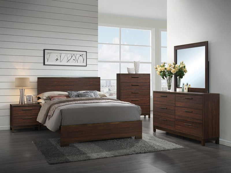 Edmonton Transitional Rustic Tobacco Eastern King Bed - Urban Living Furniture (Los Angeles, CA)