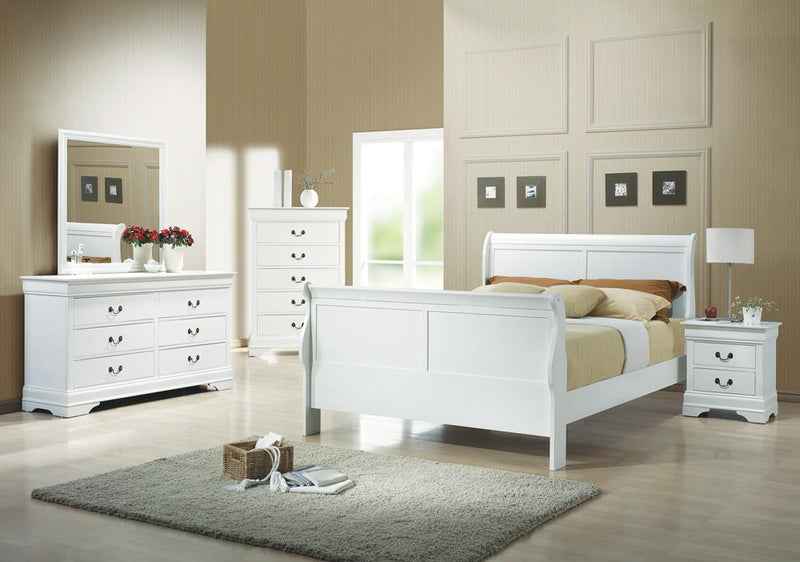 Louis Philippe Traditional Youth White Full Bed - Urban Living Furniture (Los Angeles, CA)