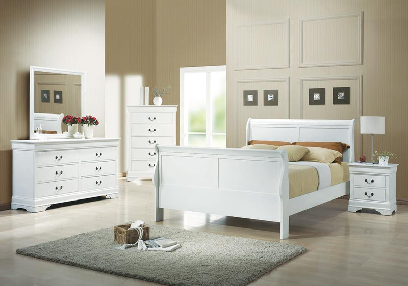 Louis Philippe Traditional Youth White Queen Bed - Urban Living Furniture (Los Angeles, CA)