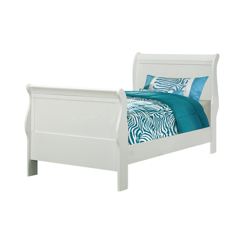 Louis Philippe Traditional Youth White Twin Bed - Urban Living Furniture (Los Angeles, CA)