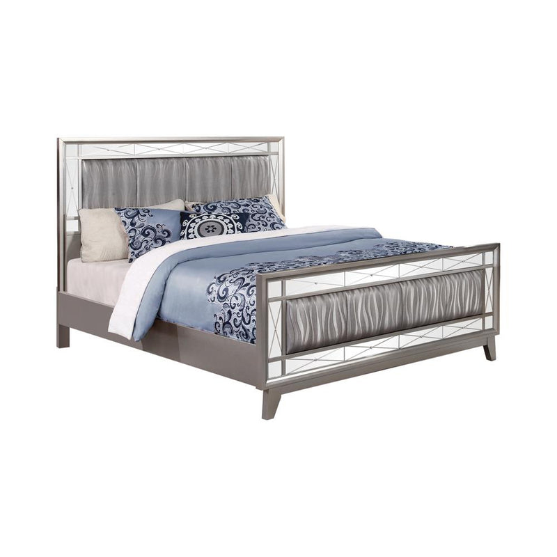 Leighton Contemporary Metallic Full Bed - Urban Living Furniture (Los Angeles, CA)