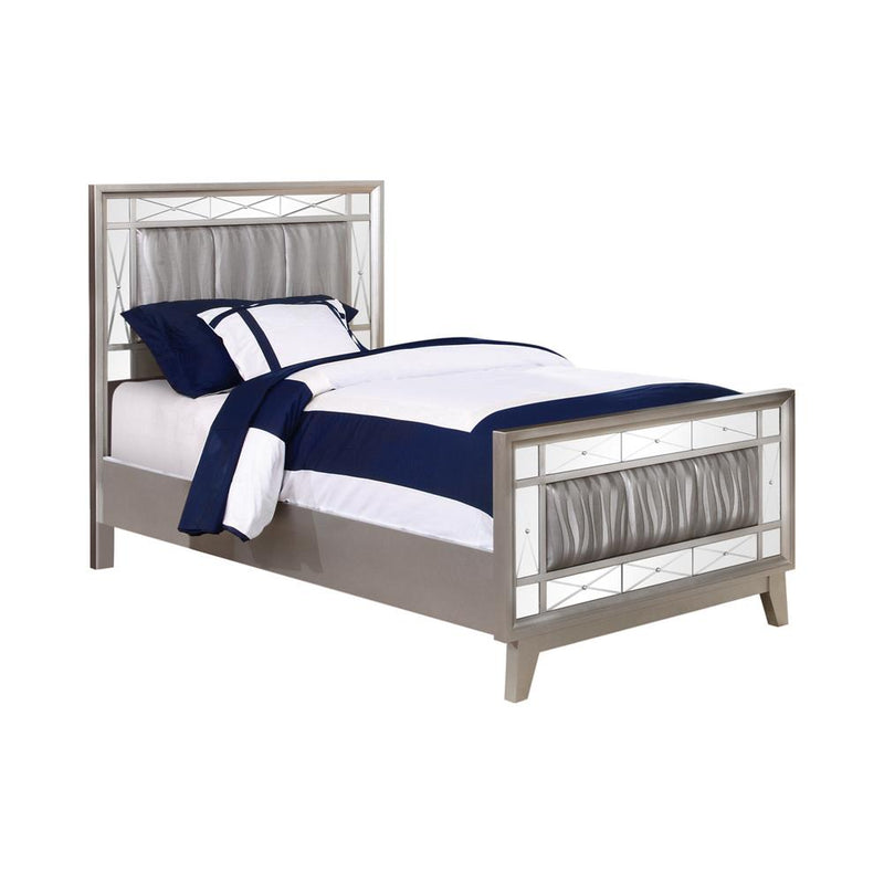 Leighton Contemporary Metallic Twin Bed - Urban Living Furniture (Los Angeles, CA)