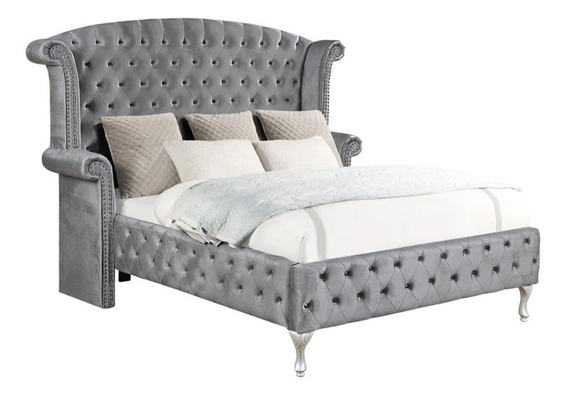 Deanna Bedroom Traditional Metallic Eastern King Bed - Urban Living Furniture (Los Angeles, CA)