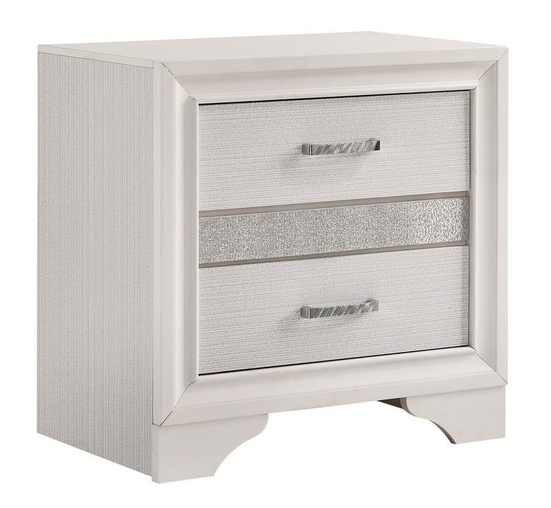 Miranda Modern Two-Drawer Nightstand With Hidden Jewelry Tray - Urban Living Furniture (Los Angeles, CA)