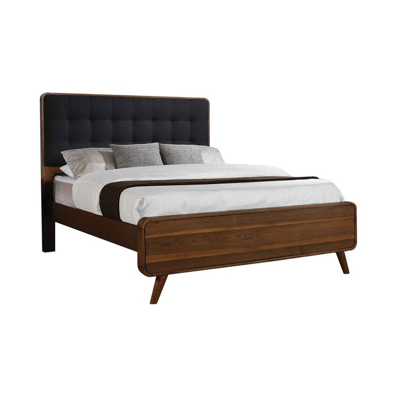 Robyn Mid-Century Modern Dark Walnut Eastern King Bed - Urban Living Furniture (Los Angeles, CA)