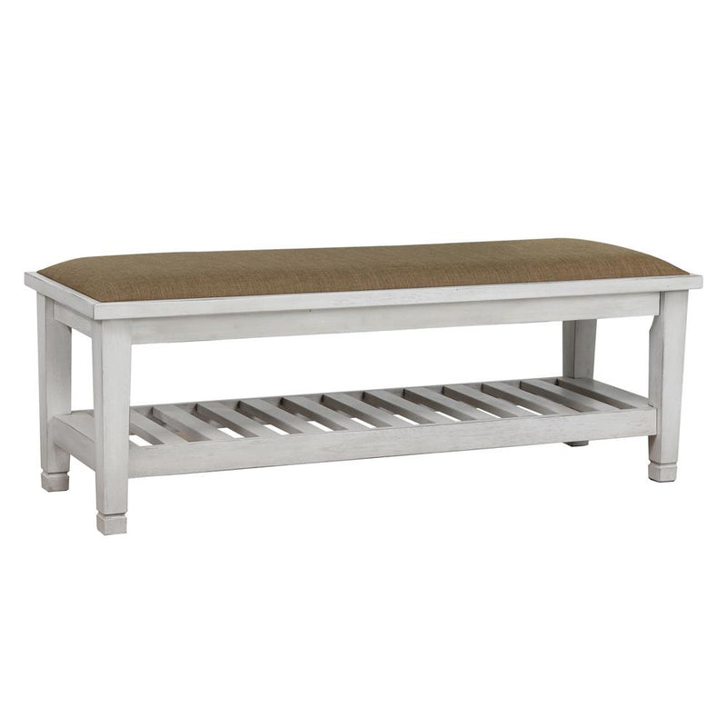 Franco Antique White Bench - Urban Living Furniture (Los Angeles, CA)