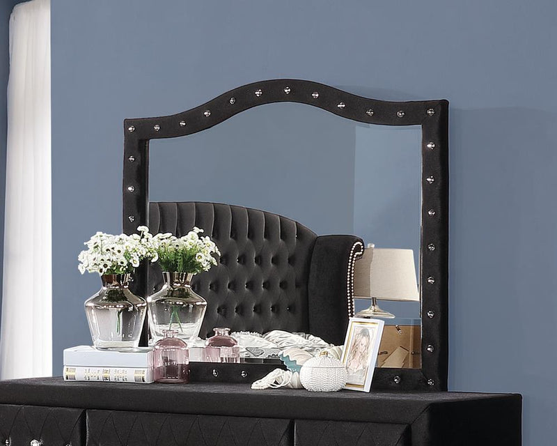 Deanna Contemporary Black and Metallic Mirror - Urban Living Furniture (Los Angeles, CA)