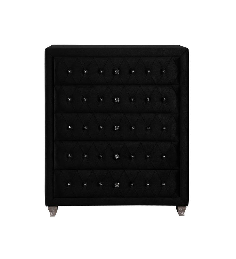 Deanna Contemporary Black and Metallic Chest - Urban Living Furniture (Los Angeles, CA)