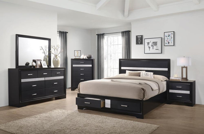 Miranda Contemporary Black Eastern King Bed - Urban Living Furniture (Los Angeles, CA)