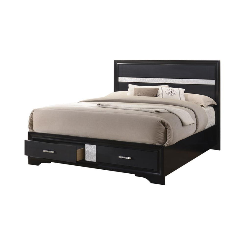 Miranda Contemporary Black California King Bed - Urban Living Furniture (Los Angeles, CA)