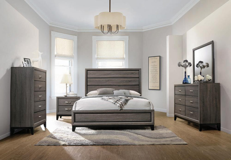 Rustic Grey Oak Eastern King Bed - Urban Living Furniture (Los Angeles, CA)