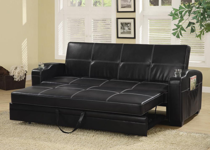 G300122 Contemporary Black Sofa Bed