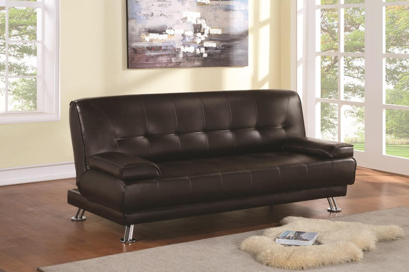 G300148 Casual Brown and Chrome Sofa Bed - Urban Living Furniture (Los Angeles, CA)