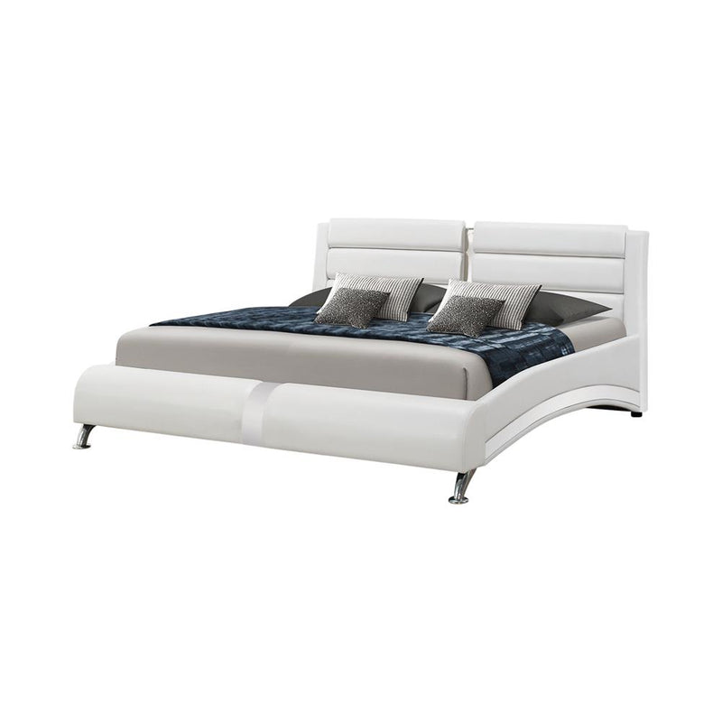 Felicity Contemporary White Upholstered Eastern King Bed - Urban Living Furniture (Los Angeles, CA)