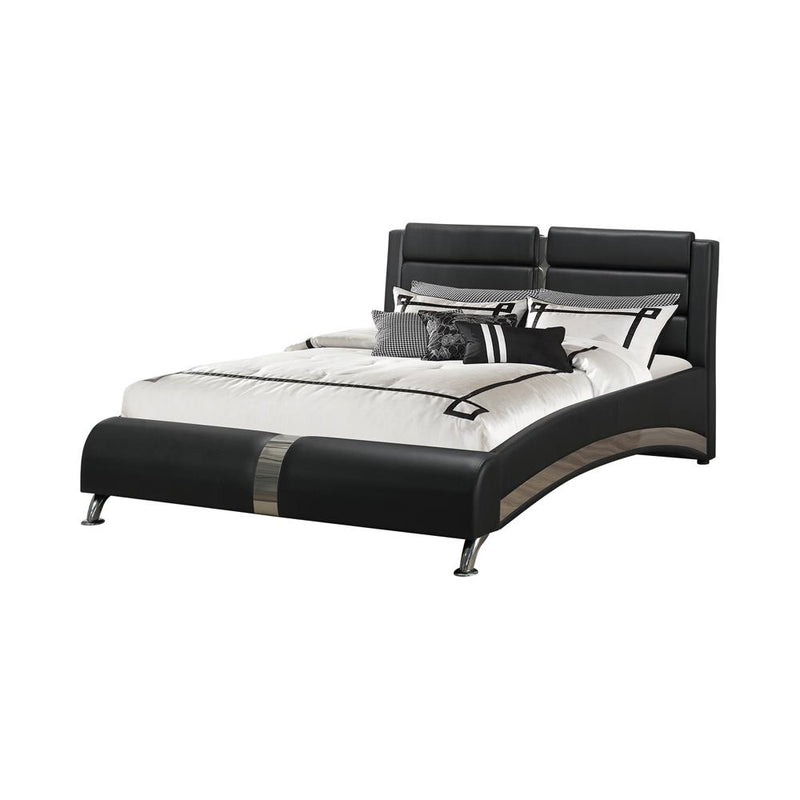 Havering Contemporary Black and White Upholstered Eastern King Bed - Urban Living Furniture (Los Angeles, CA)