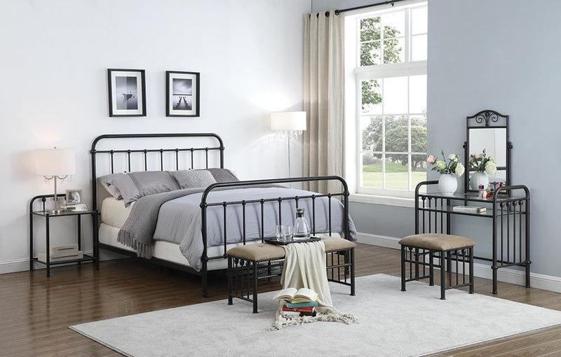 Livingston Transitional Dark Bronze Eastern King Bed - Urban Living Furniture (Los Angeles, CA)