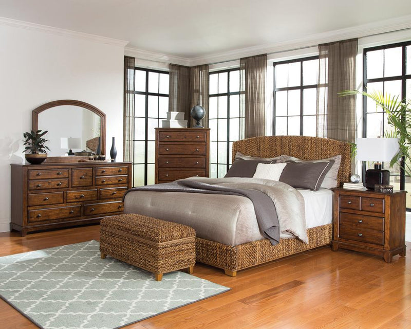 Laughton Rustic Brown  Eastern King Bed - Urban Living Furniture (Los Angeles, CA)