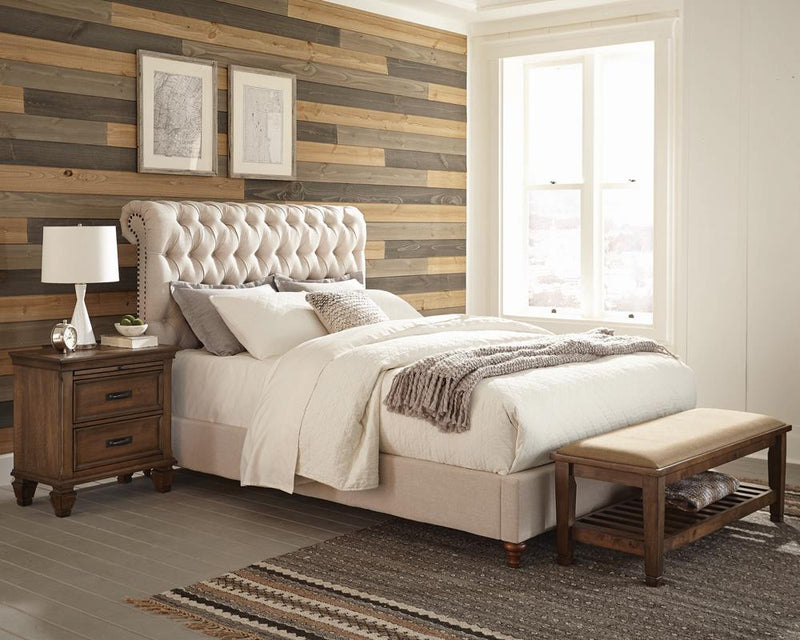 Devon Transitional Beige Eastern King Bed - Urban Living Furniture (Los Angeles, CA)