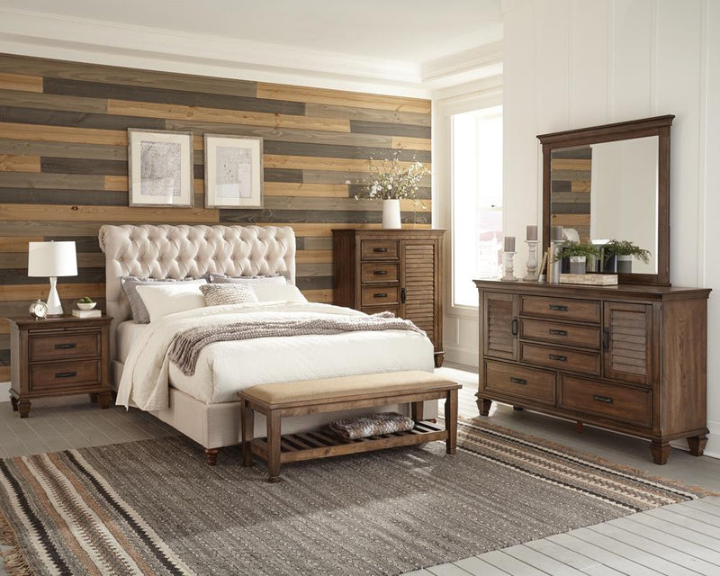 Devon Transitional Beige Eastern King Bed - Urban Living Furniture (Los Angeles, CA)