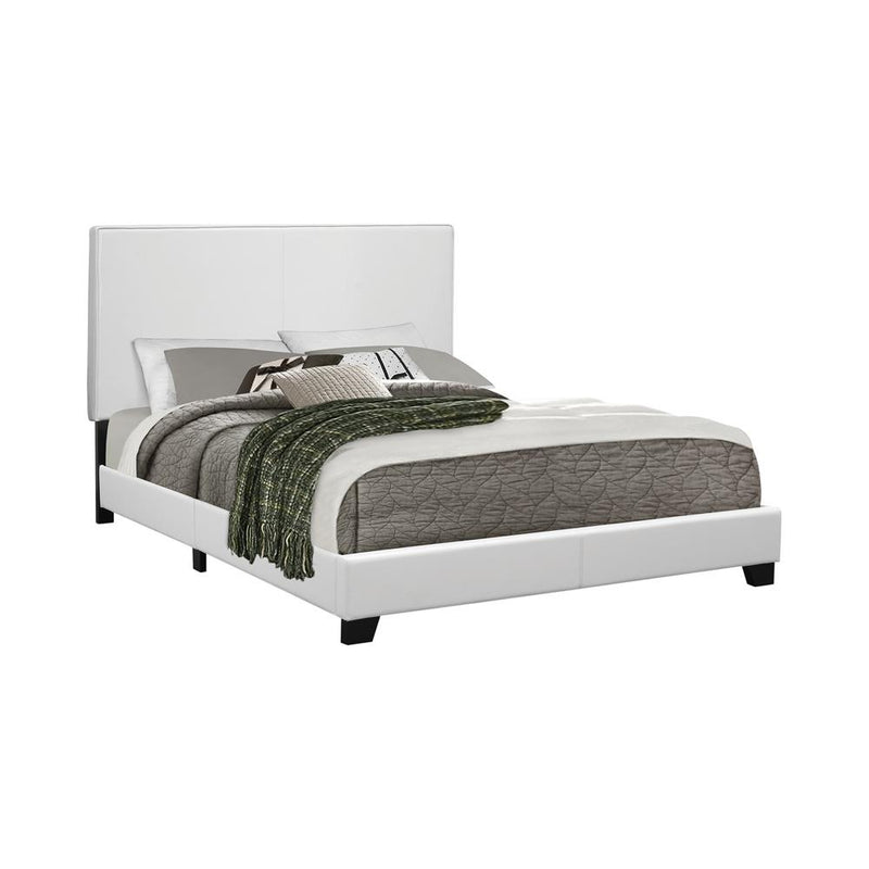 Mauve Upholstered Platform White Queen Bed - Urban Living Furniture (Los Angeles, CA)