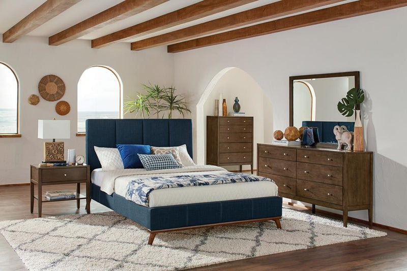 Charity Blue Upholstered Full Bed - Urban Living Furniture (Los Angeles, CA)