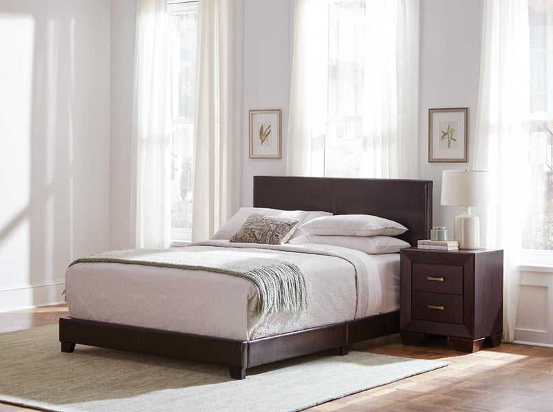 Dorian Brown Faux Leather Upholstered Full Bed - Urban Living Furniture (Los Angeles, CA)