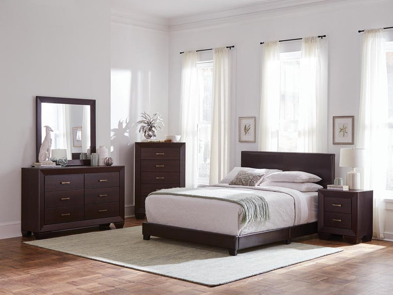 Dorian Brown Faux Leather Upholstered Full Bed - Urban Living Furniture (Los Angeles, CA)