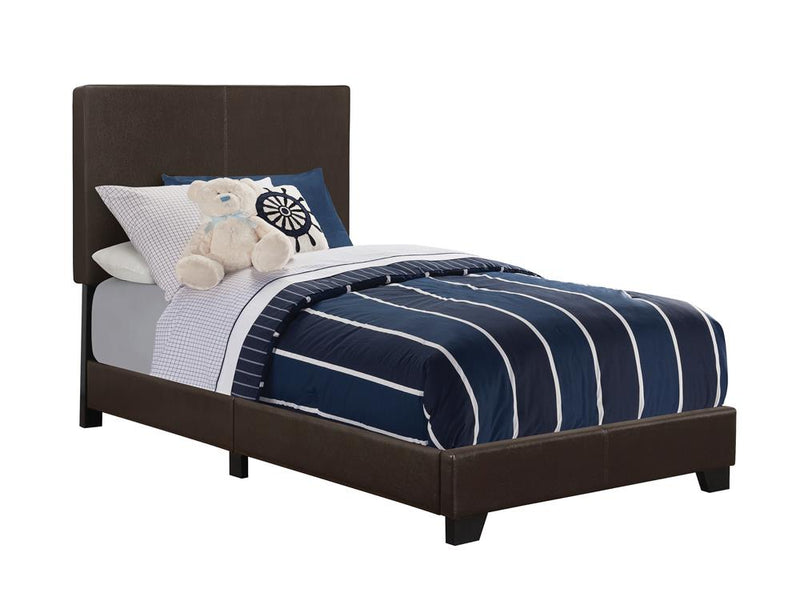 Dorian Brown Faux Leather Upholstered Twin Bed - Urban Living Furniture (Los Angeles, CA)