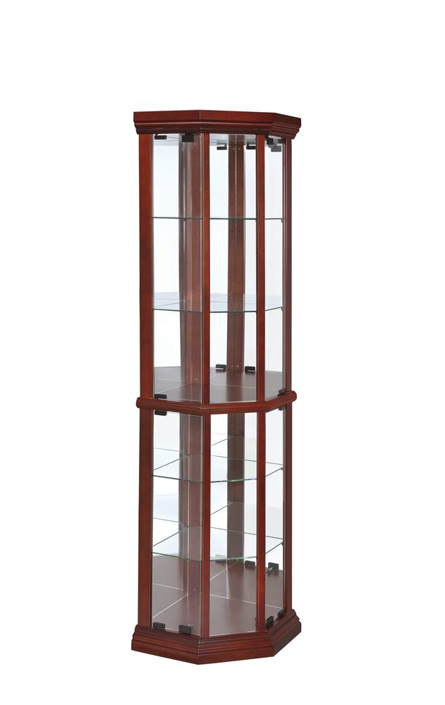 Traditional Medium Brown Curio Cabinet - Urban Living Furniture (Los Angeles, CA)