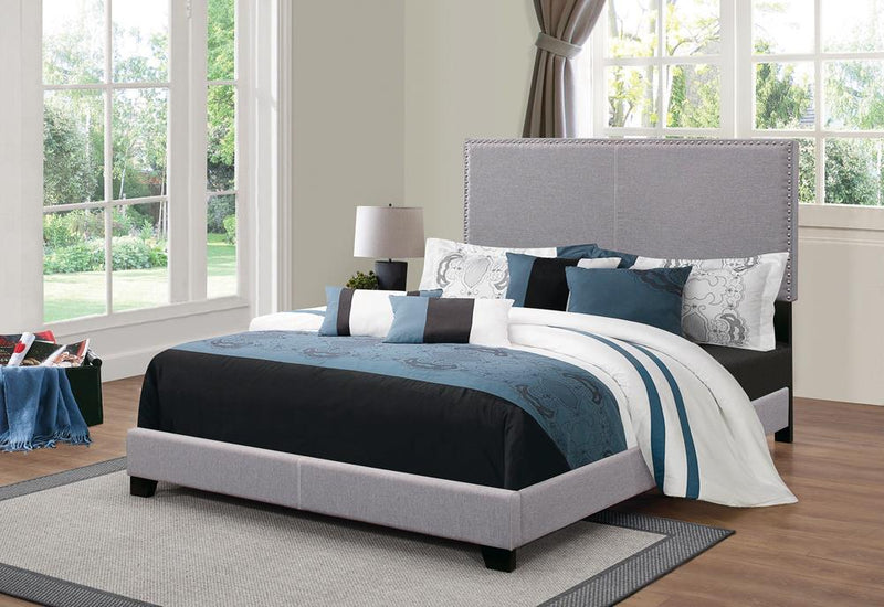 Boyd Upholstered Grey Twin Bed image