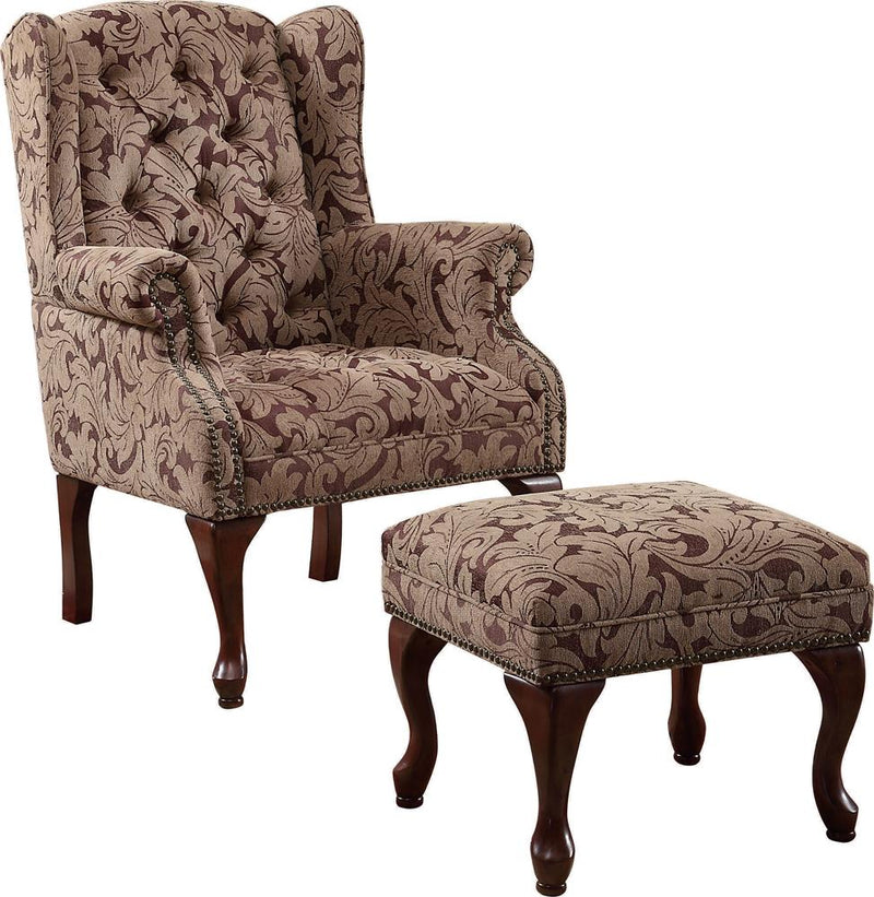 Queen Anne Light Brown Accent Chair - Urban Living Furniture (Los Angeles, CA)