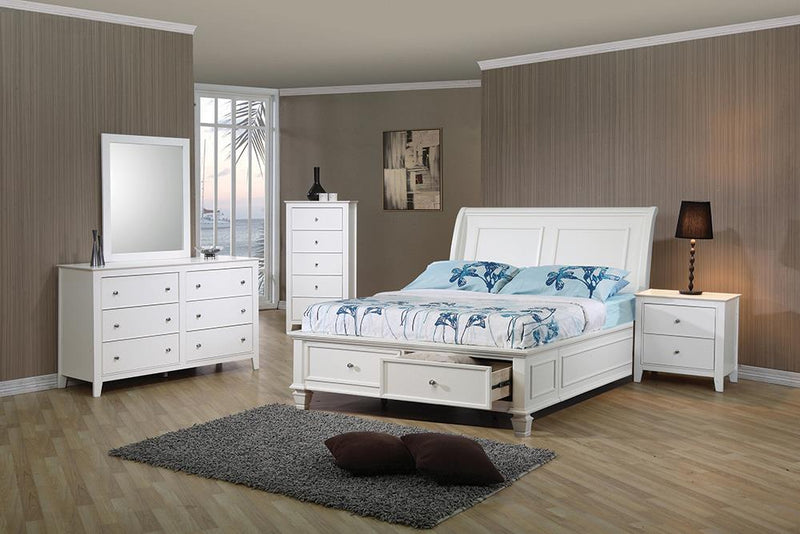 G400239F-S5 Selena Coastal White Full Five-Piece Set image