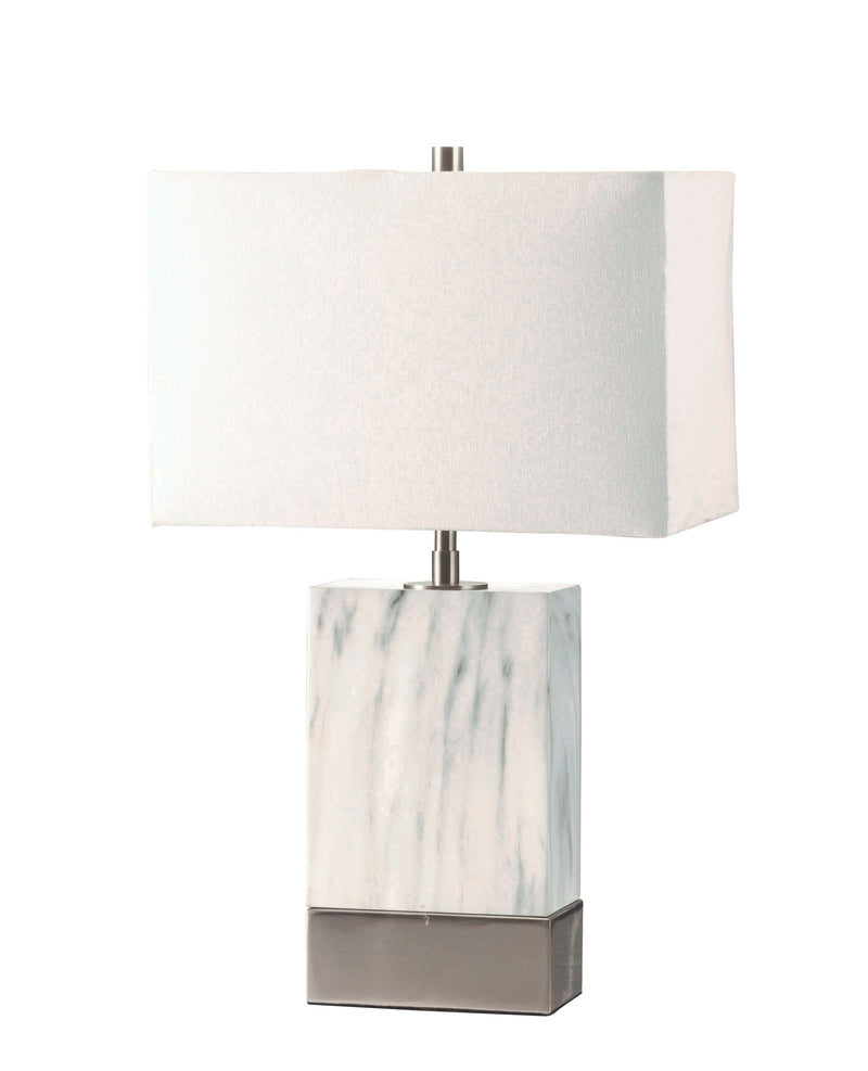 Libe White & Brushed Nickel Table Lamp image