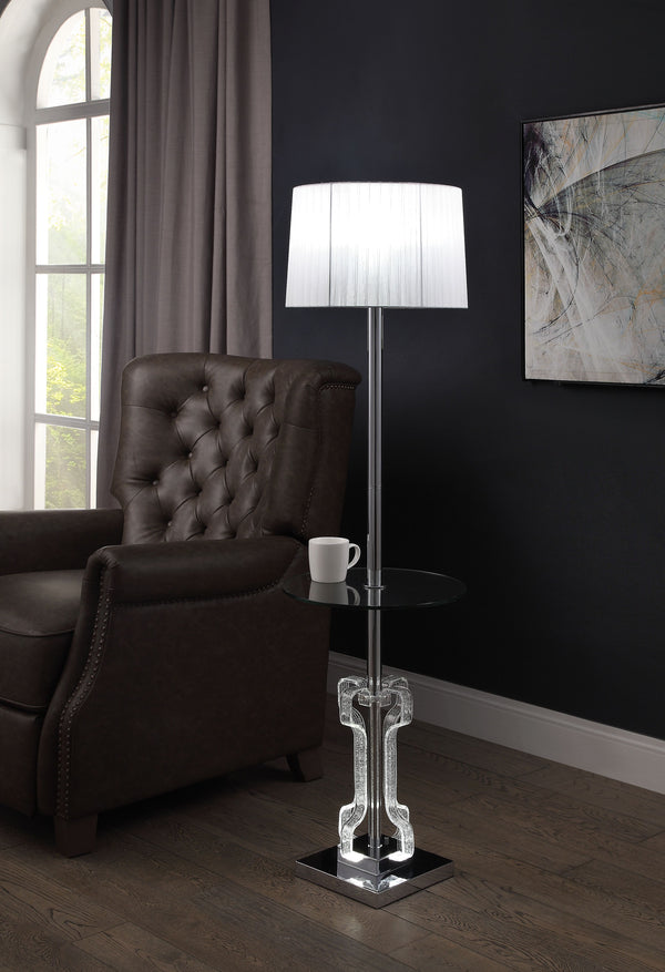 Melinda Clear Acrylic & Chrome Floor Lamp image