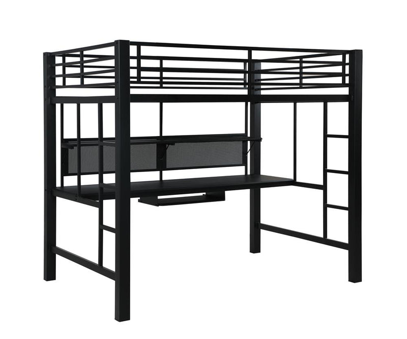 G460023 Contemporary Black Metal Loft Bed - Urban Living Furniture (Los Angeles, CA)