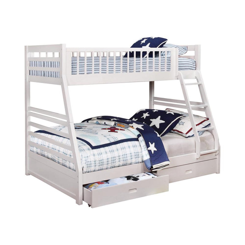 Ashton White Twin-over-Full Bunk Bed - Urban Living Furniture (Los Angeles, CA)