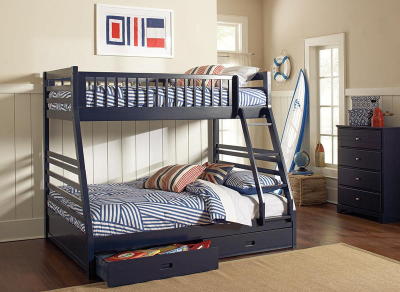 Ashton Navy Twin-over-Full Bunk Bed - Urban Living Furniture (Los Angeles, CA)