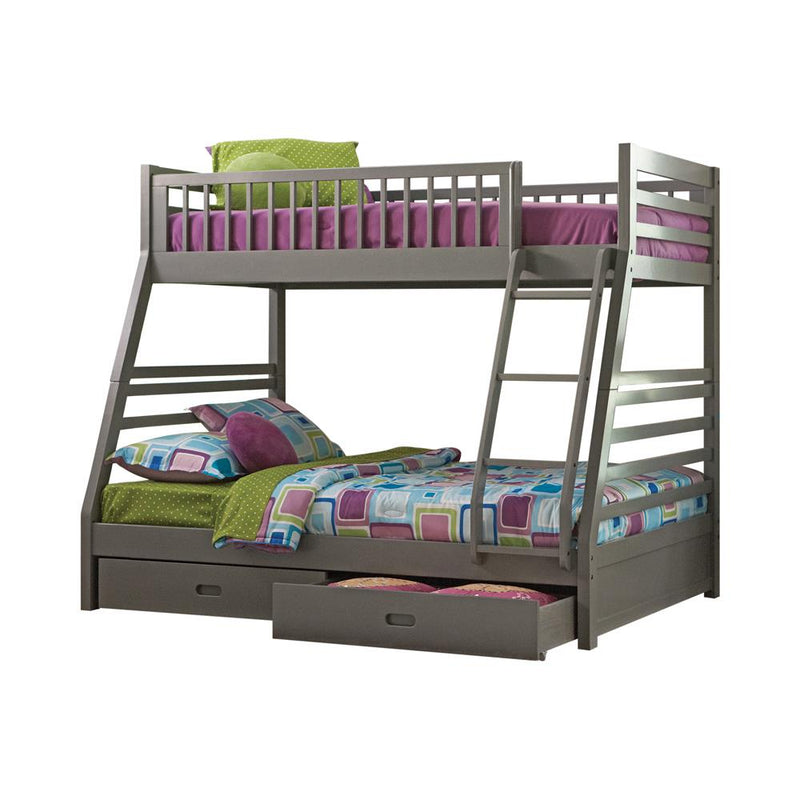 Ashton Grey Twin-over-Full Bunk Bed - Urban Living Furniture (Los Angeles, CA)